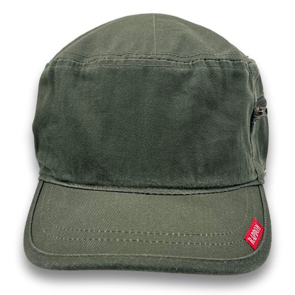 Army Cadet Hat Distressed Round Top BDU Baseball Castro Cap With Zippered Pocket - Picture 2 of 8